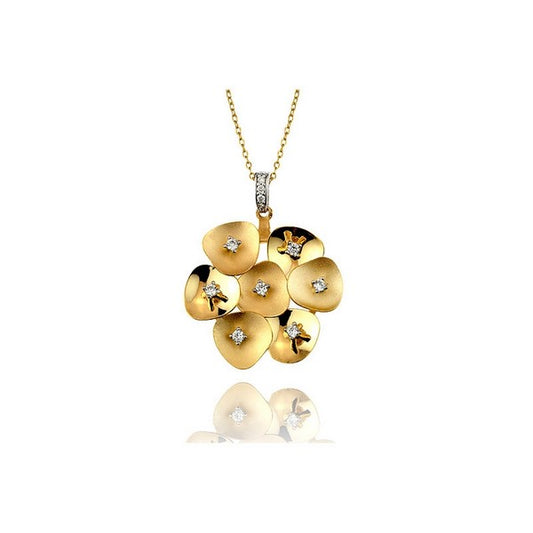 An artistic pendant inlaid with scattered stones