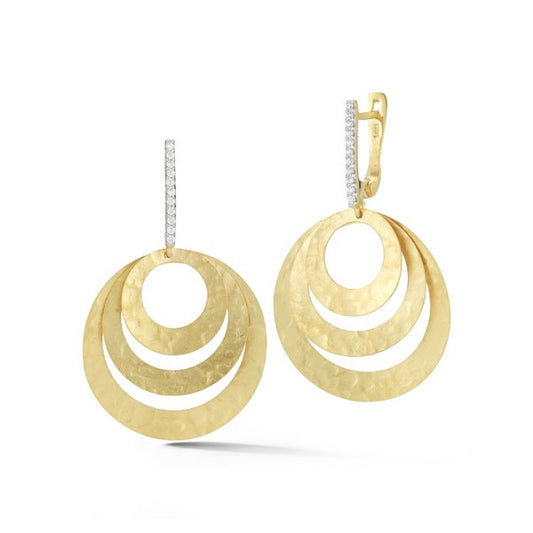 Round artistic earrings in different sizes