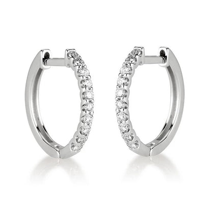 Hoop earrings set with diamonds