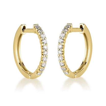 Hoop earrings set with diamonds