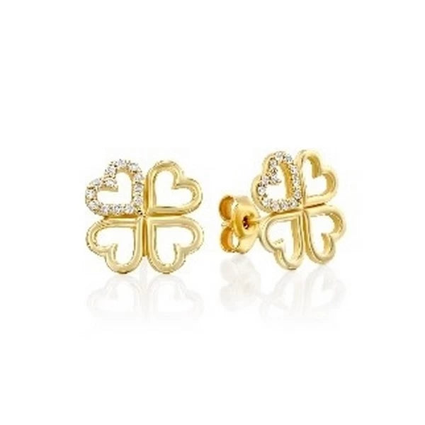 Elysol stud earrings set with diamonds