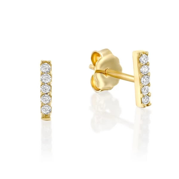 Line Earrings with diamonds