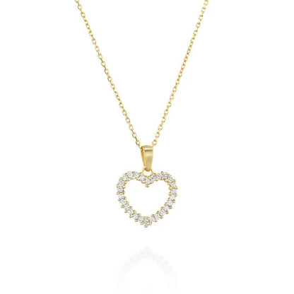 Heart pendant set with diamonds