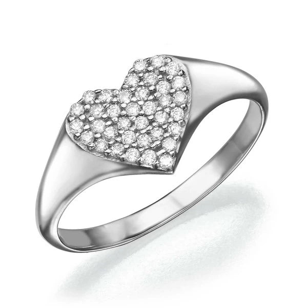 Heart Ring set with Diamonds