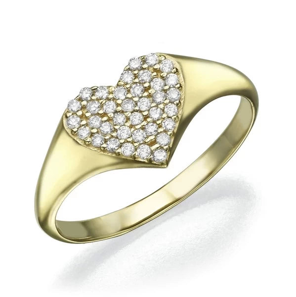 Heart Ring set with Diamonds